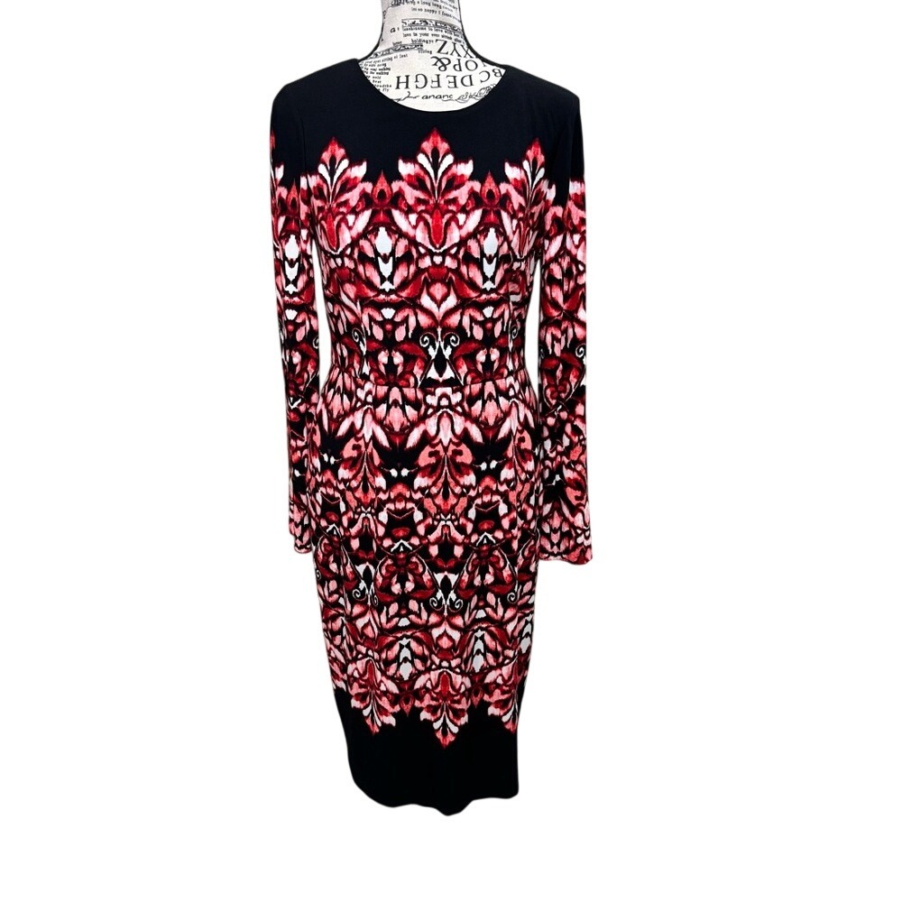 Liz Claiborne Black‎ and Red Long Sleeve Dress